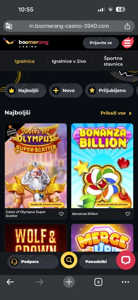 Boomerang najboljše igre