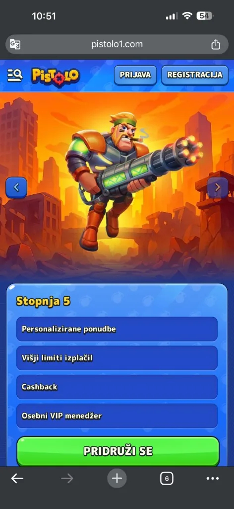 Pistolo VIP program